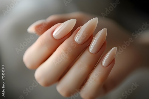 female hands with beautiful long nails
