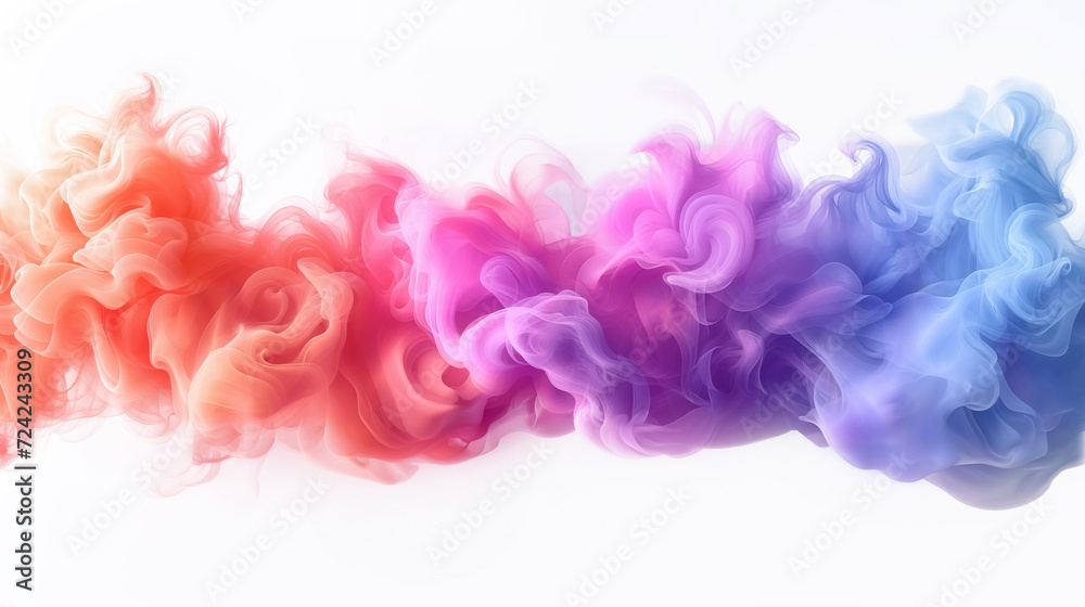 Vibrant gradient of colored smoke - abstract art for backgrounds and designs
