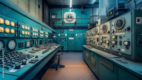 Electric voltage control room of a plant