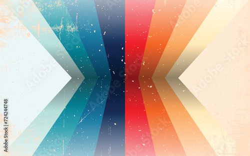 Retro vintage 70s style stripes background poster lines. shapes vector design graphic 1970s retro background. abstract stylish 70s era line frame illustration	