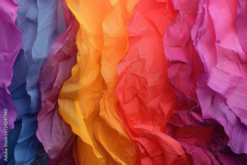 Abstract background made of colored crepe paper