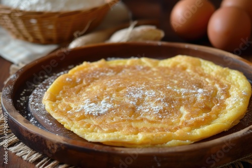 Typical pancake dish from northeastern Brazil made with tapioca and eggs