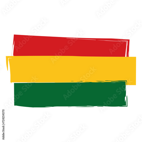 Isolated flag with african colors Vector