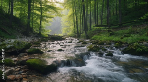 Mountain river in the forest