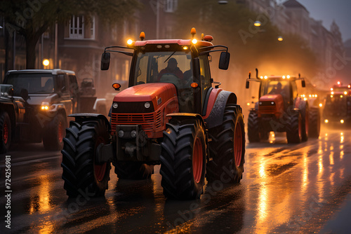 City Protests: Farmers Rally Against Taxes, Laws, and Benefits Cuts, Tractors Jam Streets in Protest.