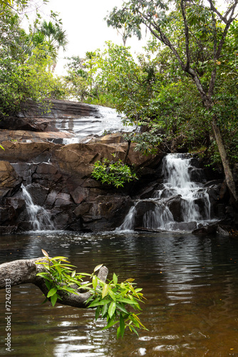 Sakaikapa well waterfall in Canaima National Park, Venezuela
