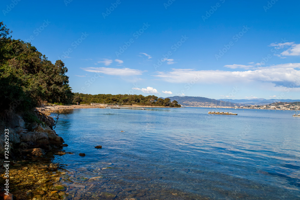 mer et plage ile sainte marguerite, cannes, France 2023