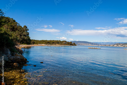 mer et plage ile sainte marguerite, cannes, France 2023