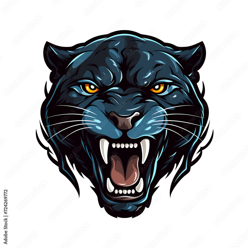 black panther art illustrations for logo, stickers, tshirt design, poster etc