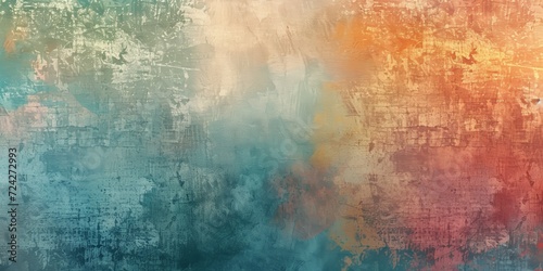 Abstract textured background transitioning from warm orange to cool blue tones with a distressed overlay.