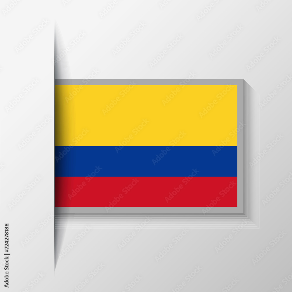Vector Rectangular Colombia Flag Background Vector Rectangular Colombia Flag Background