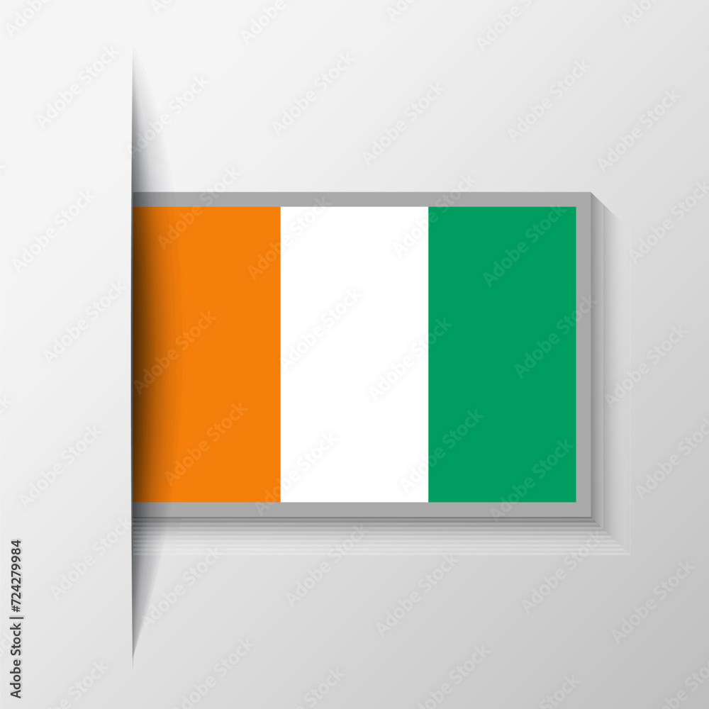 Vector Rectangular Ivory Coast Flag Background Vector Rectangular Ivory Coast Flag Background