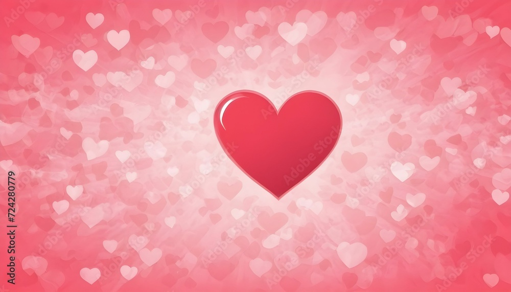 Hearts abstract background, happy valentines day love themed illustration banner created with generative ai
