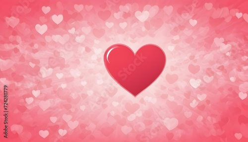 Hearts abstract background  happy valentines day love themed illustration banner created with generative ai 
