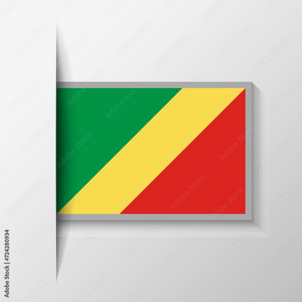 Vector Rectangular Republic of the Congo Flag Background Vector Rectangular Republic of the Congo Flag Background
