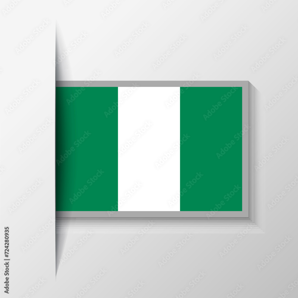 Vector Rectangular Nigeria Flag Background