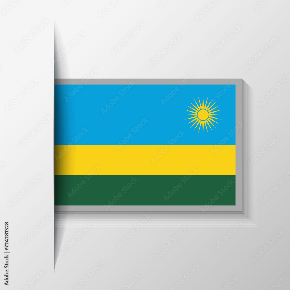 Vector Rectangular Rwanda Flag Background Vector Rectangular Rwanda Flag Background
