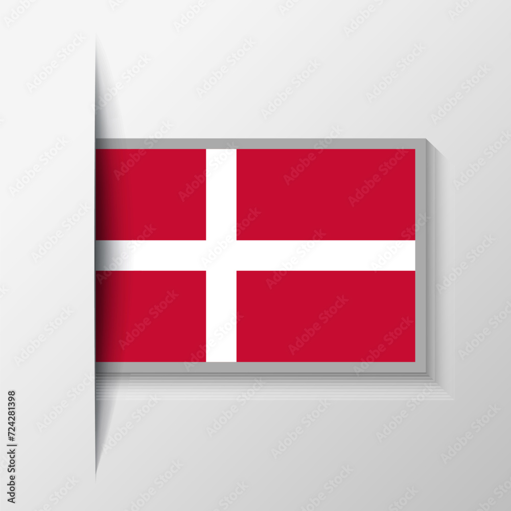 Vector Rectangular Denmark Flag Background Vector Rectangular Denmark Flag Background
