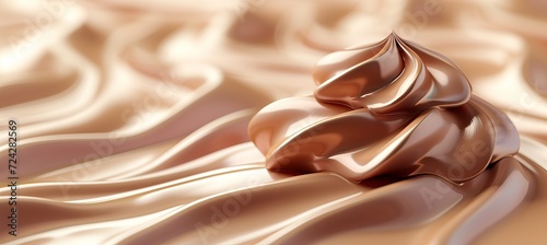 Creamy and tempting swirled liquid caramel toffee background, perfect for confectionary delights