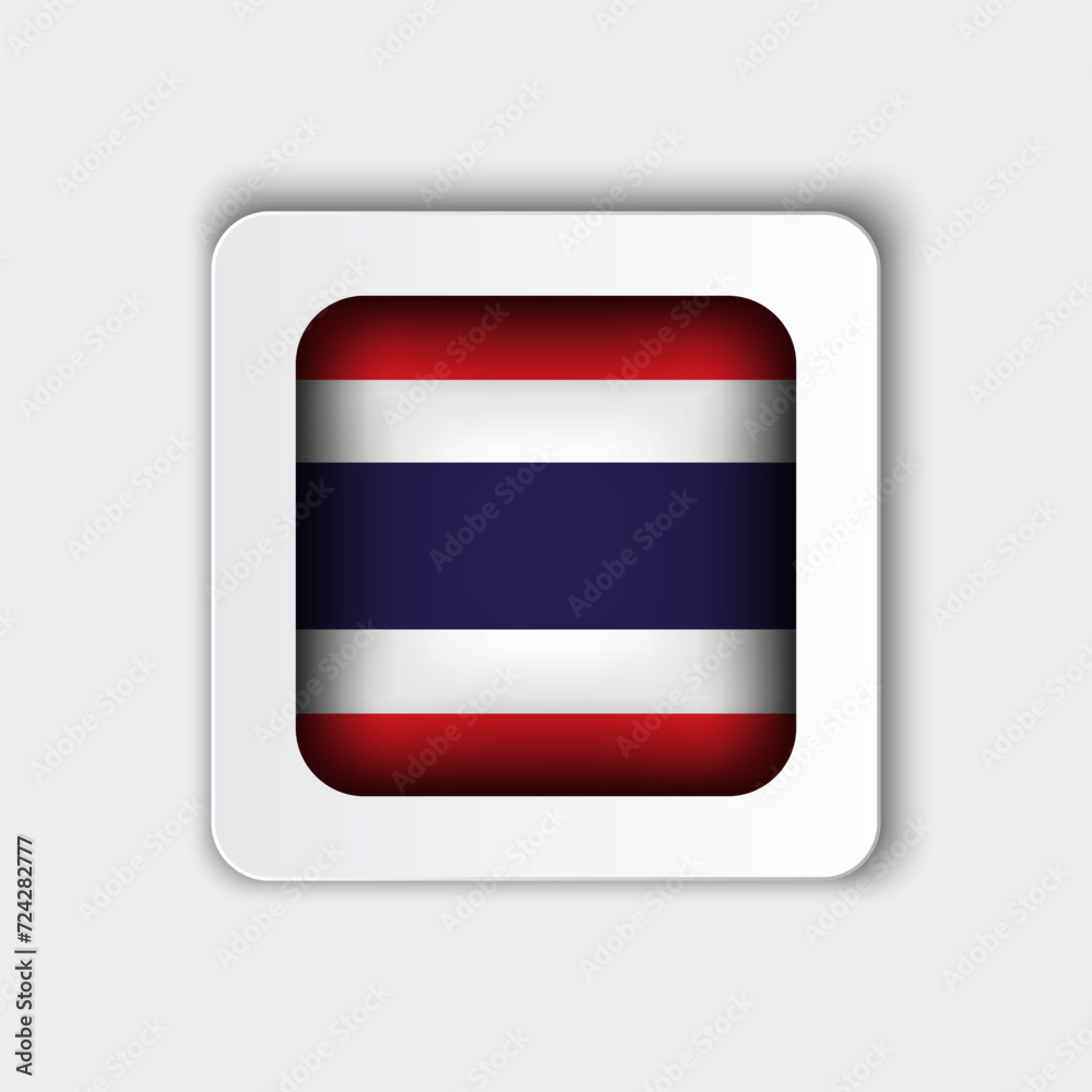 Thailand Flag Button Flat Design Thailand Flag Button Flat Design