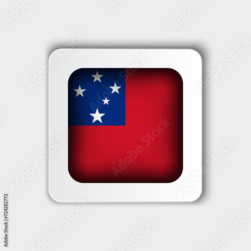 Free Download Samoa Flag Button Flat Design - GFXLoad