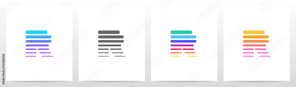 Horizontal Lines Thick And Thin Letter Logo Design R Horizontal Lines Thick And Thin Letter Logo Design R