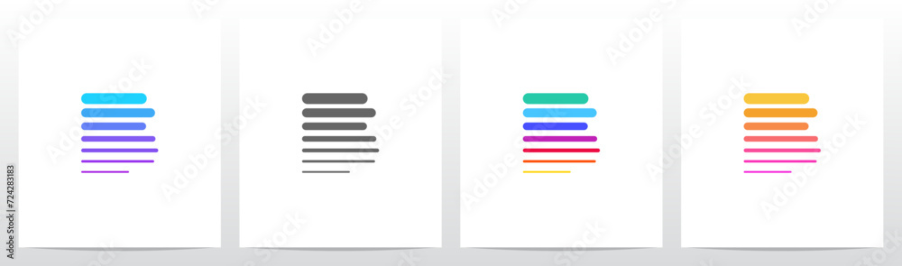 Horizontal Lines Thick And Thin Letter Logo Design B Horizontal Lines Thick And Thin Letter Logo Design B