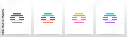 Horizontal Lines Thick And Thin Letter Logo Design Q
