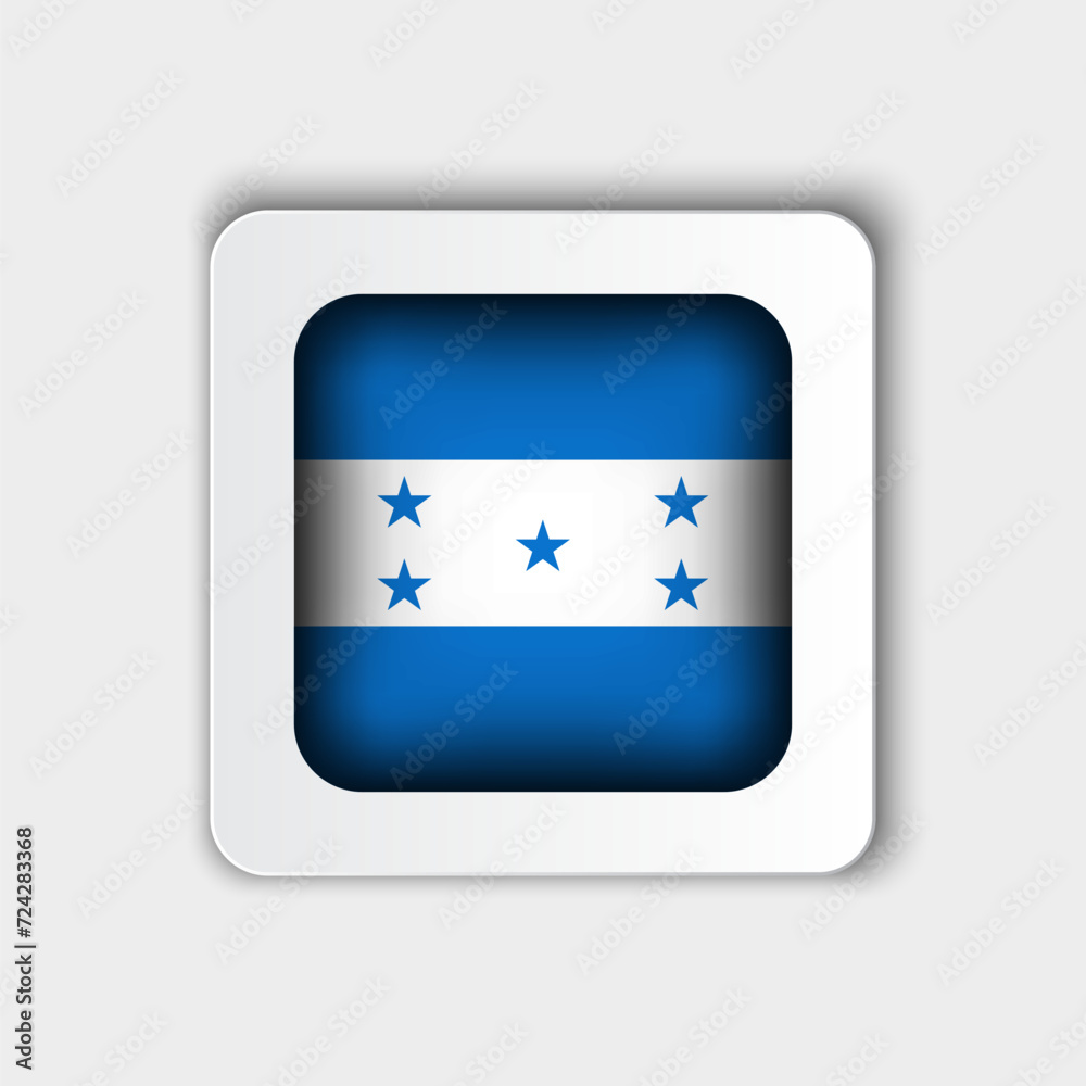 Honduras Flag Button Flat Design Honduras Flag Button Flat Design