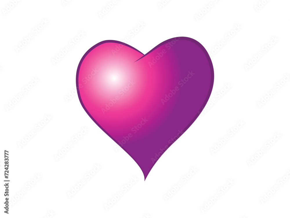 heart illustrations Love symbol icon isolate background