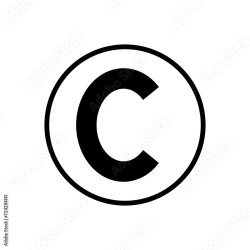 Copyright icon vector. copyright symbols