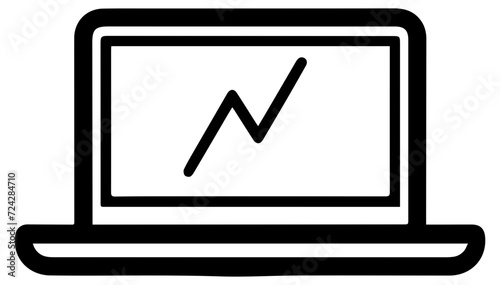 Display of notebook with interface icon vector