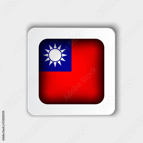 Free Download Taiwan Flag Button Flat Design - GFXLoad