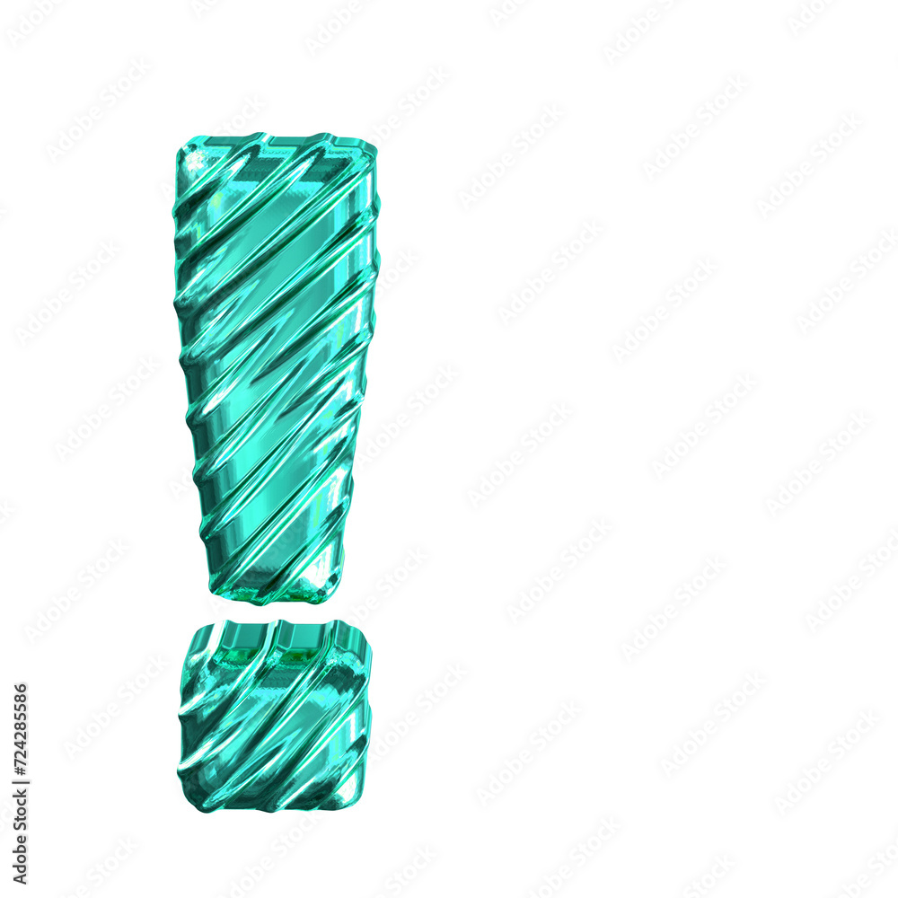 Ribbed turquoise symbol Ribbed turquoise symbol