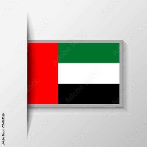 Vector Rectangular United Arab Emirates Flag Background