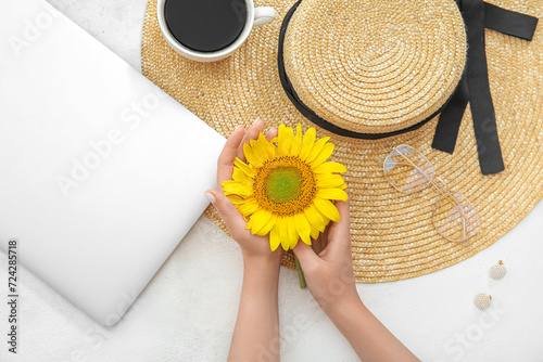 Female hands with beautiful...
