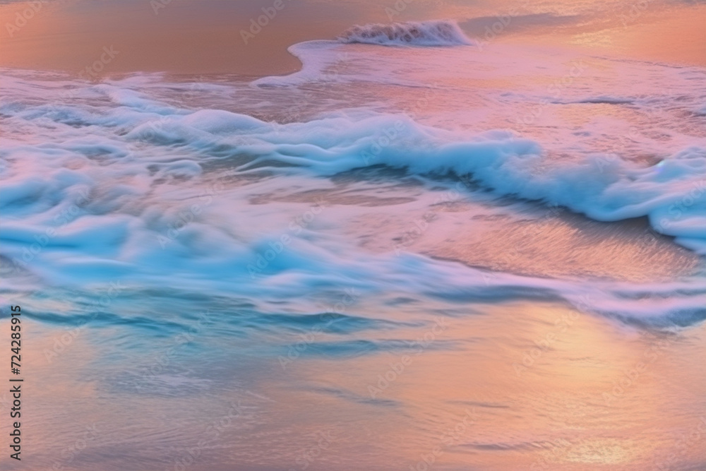 waves on sunset beach background wall texture pattern seamless wallpaper