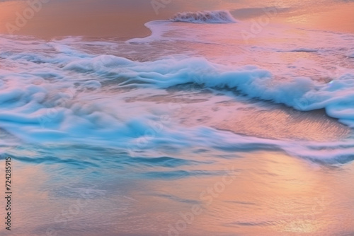 waves on sunset beach background wall texture pattern seamless wallpaper