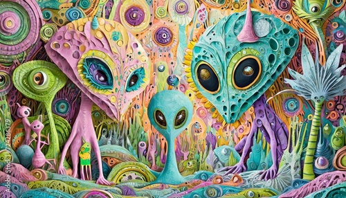 Alien Paper Art
