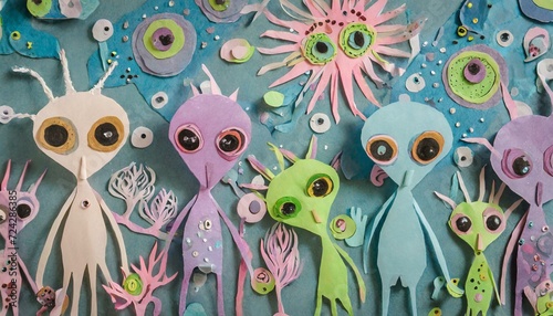 Alien Paper Art