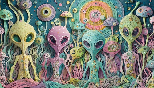 Alien Paper Art