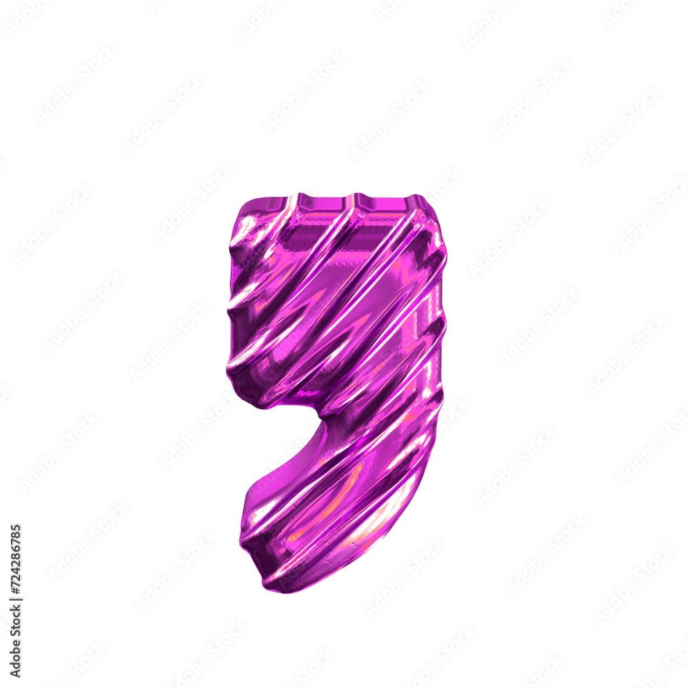 Ribbed purple symbol