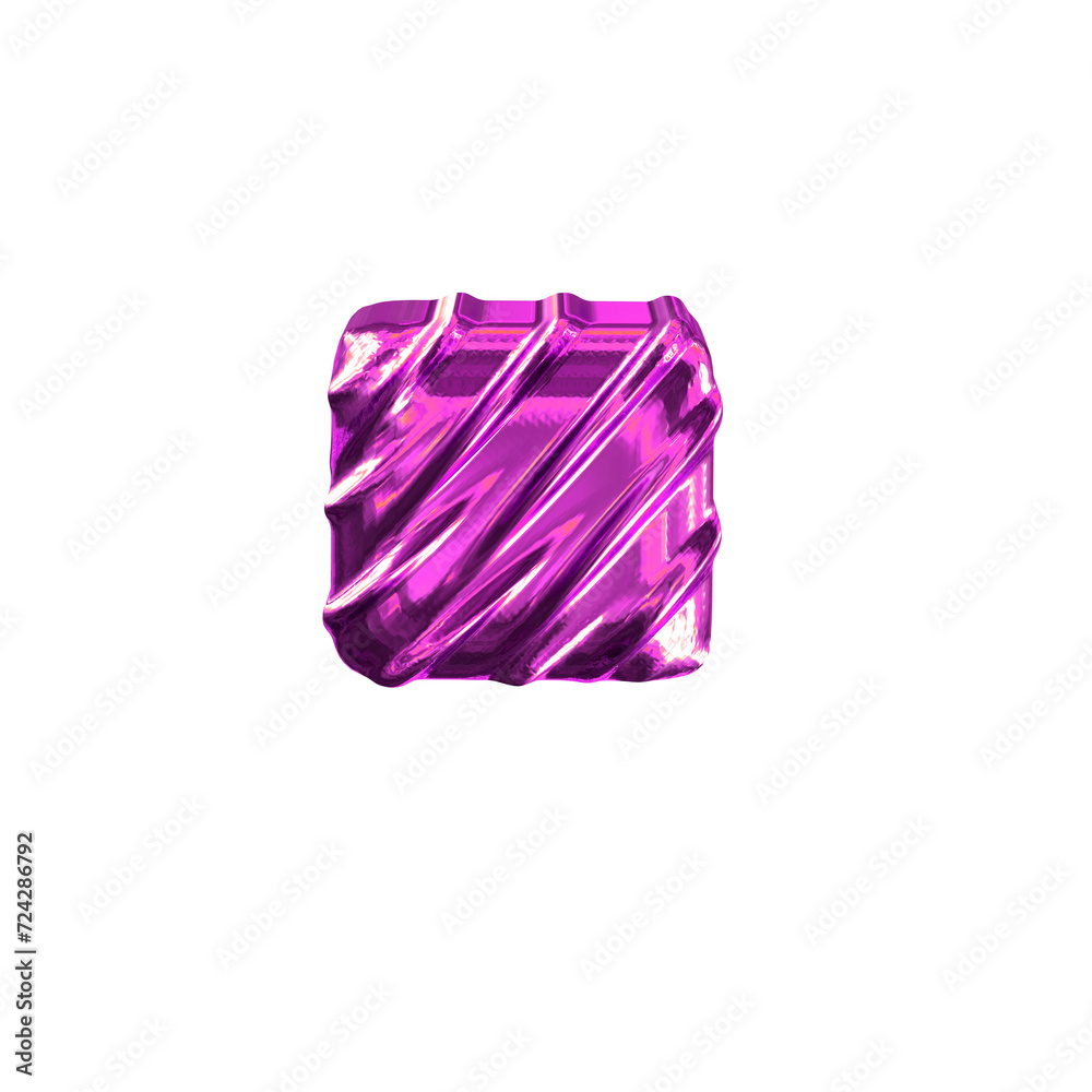 Ribbed purple symbol