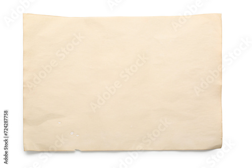 Old paper isolated on white background