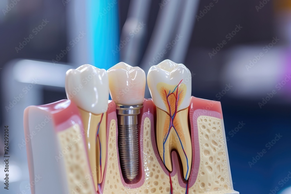 Tooth Anatomy A Realistic and Detailed Photo Exhibits the Intricate