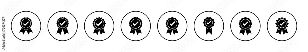 Approved icon vector. Certified Medal Icon