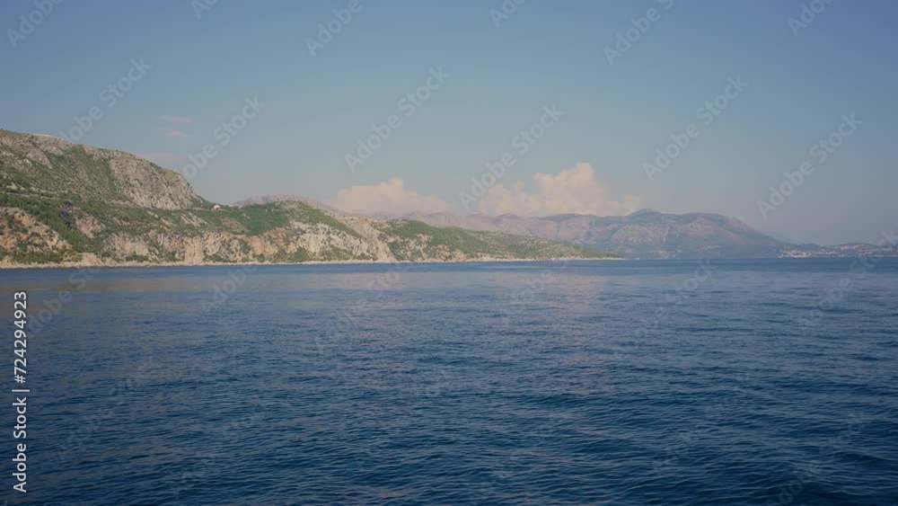 Beautiful Landscape From Boat View, Sea And Mountain Beautiful Landscape From Boat View, Sea And Mountain