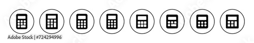 Calculator icon vector. Accounting calculator sign and symbol.