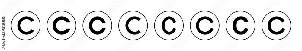 Copyright icon vector. copyright sign and symbol Copyright icon vector. copyright sign and symbol
