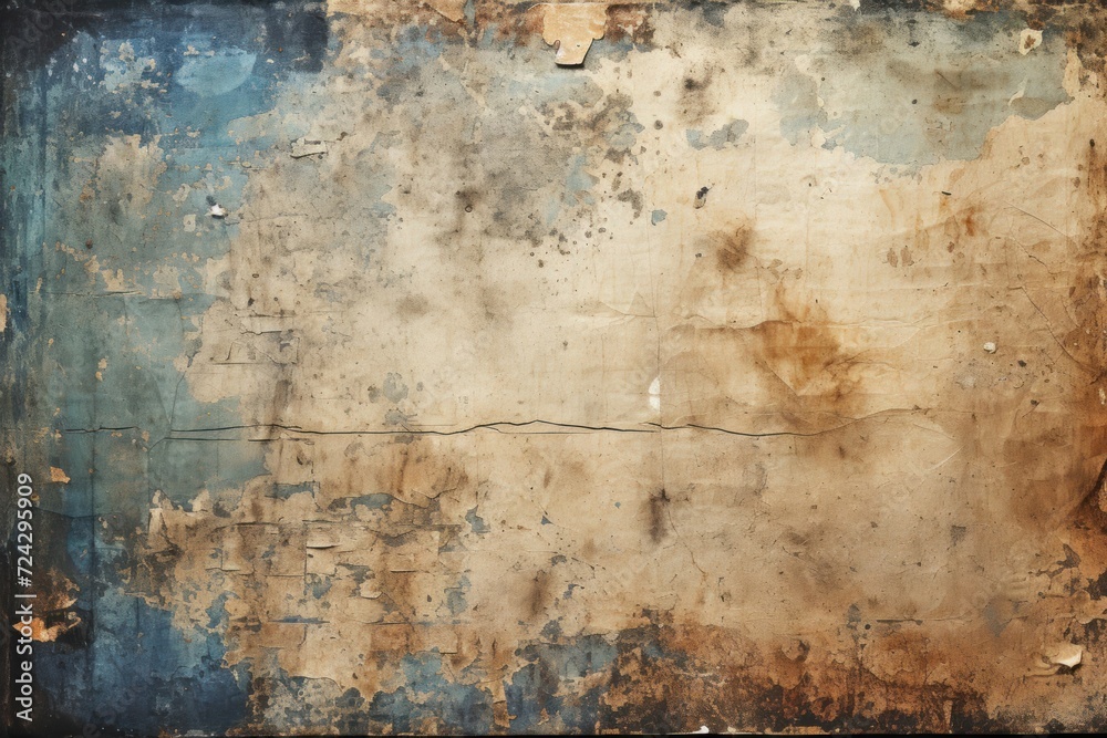Obraz premium Aged Wall With Peeling Paint Generative AI
